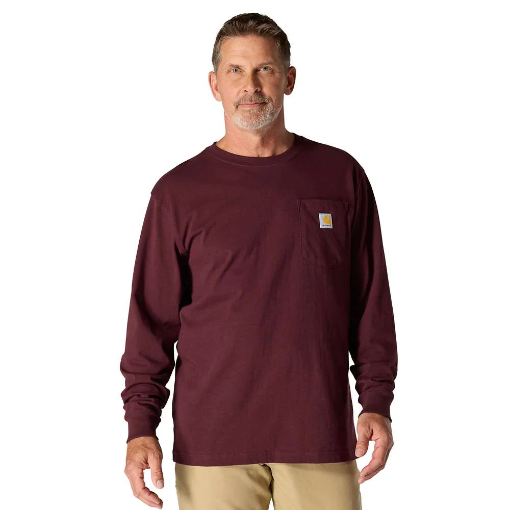 Men's Loose Fit Heavyweight Long-Sleeve Pocket T-Shirt | Port