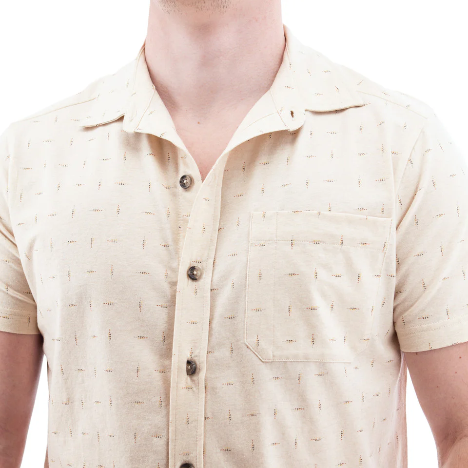 Men's Jackson Single Pocket Print Shirt | Natural - Image 4