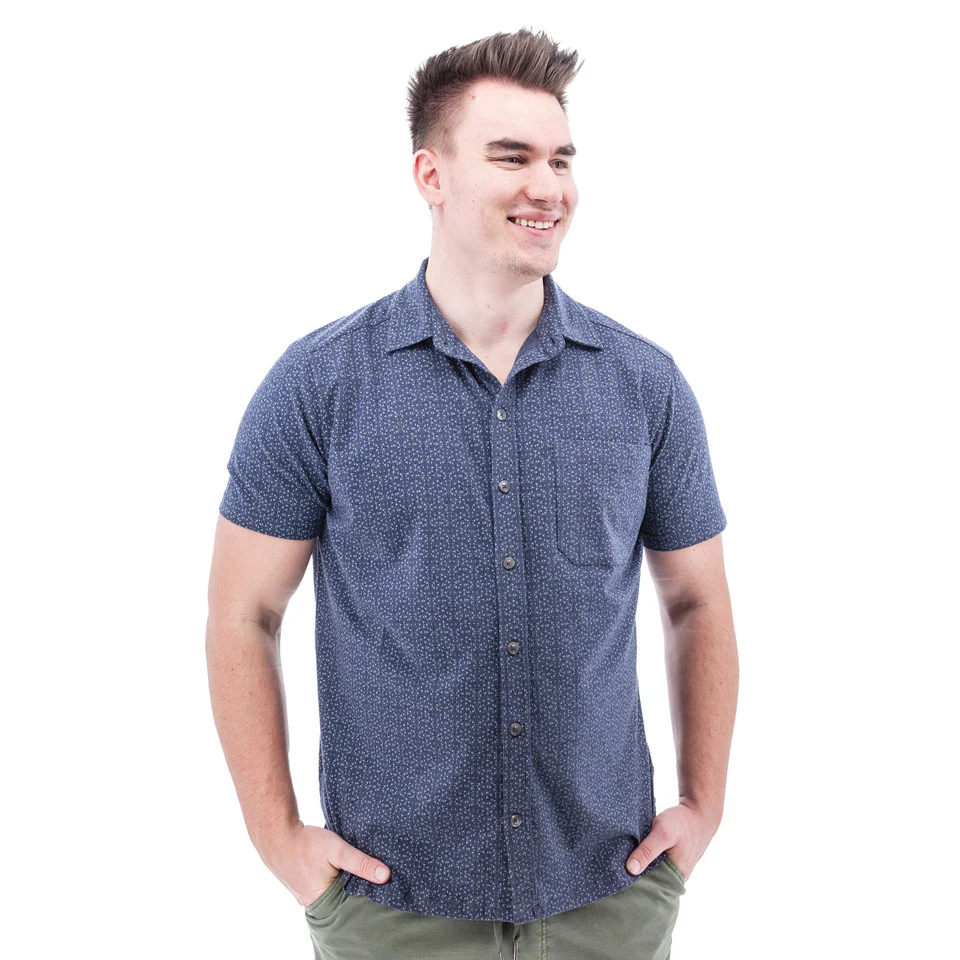 Men's Jackson Single Pocket Print Shirt | Navy - Image 2