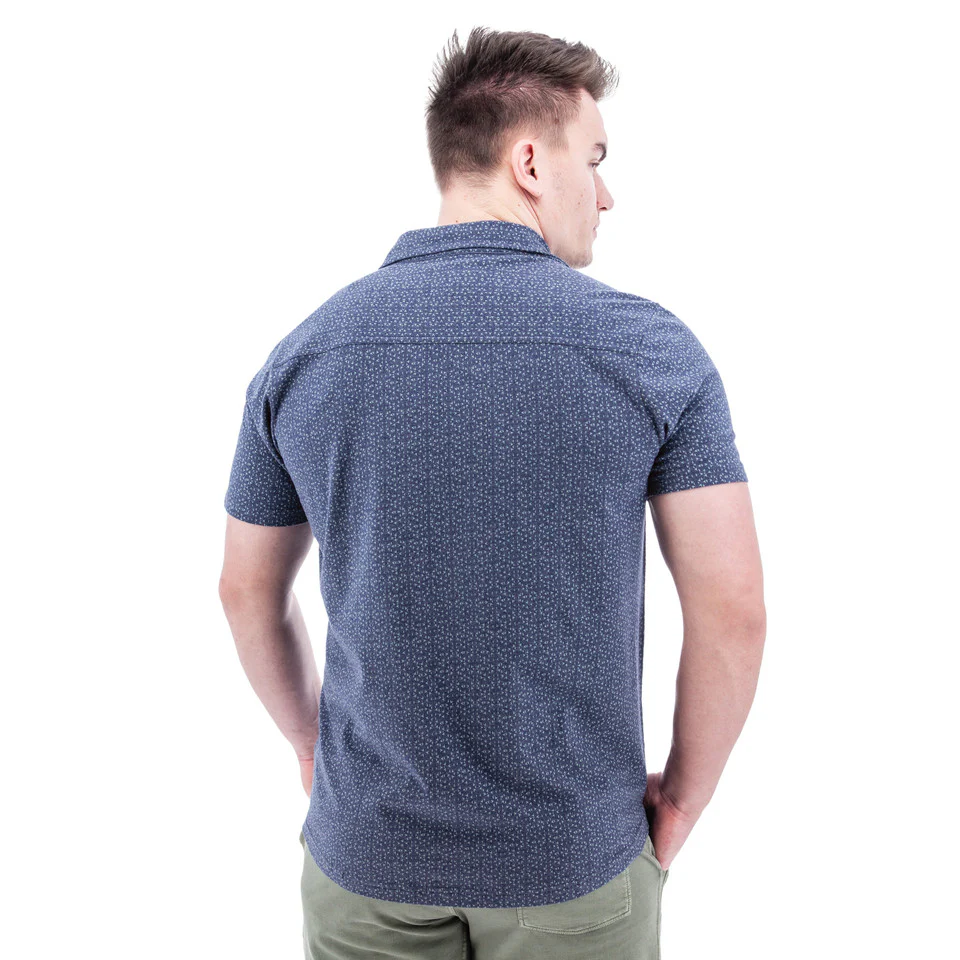 Men's Jackson Single Pocket Print Shirt | Navy - Image 3