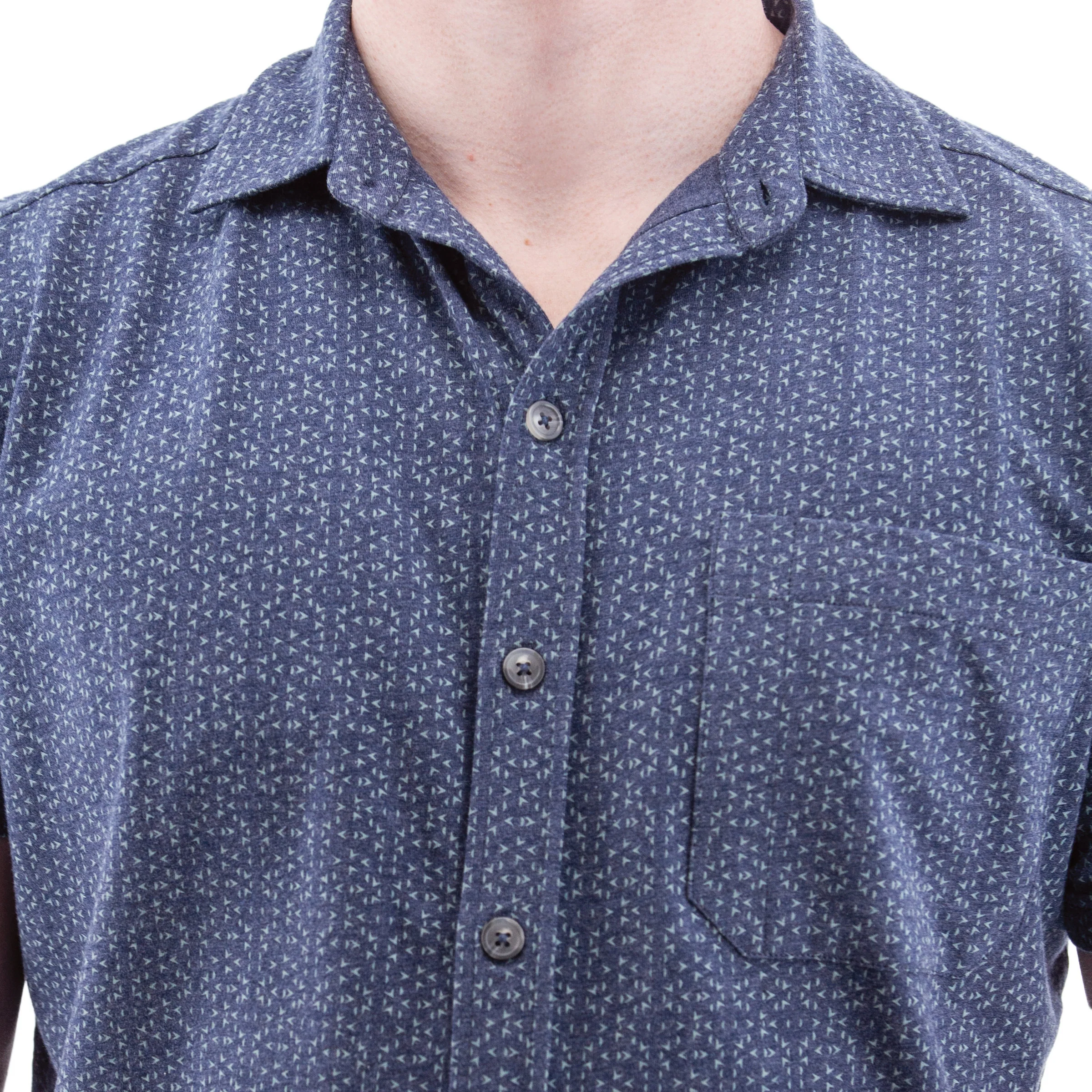 Men's Jackson Single Pocket Print Shirt | Navy - Image 4