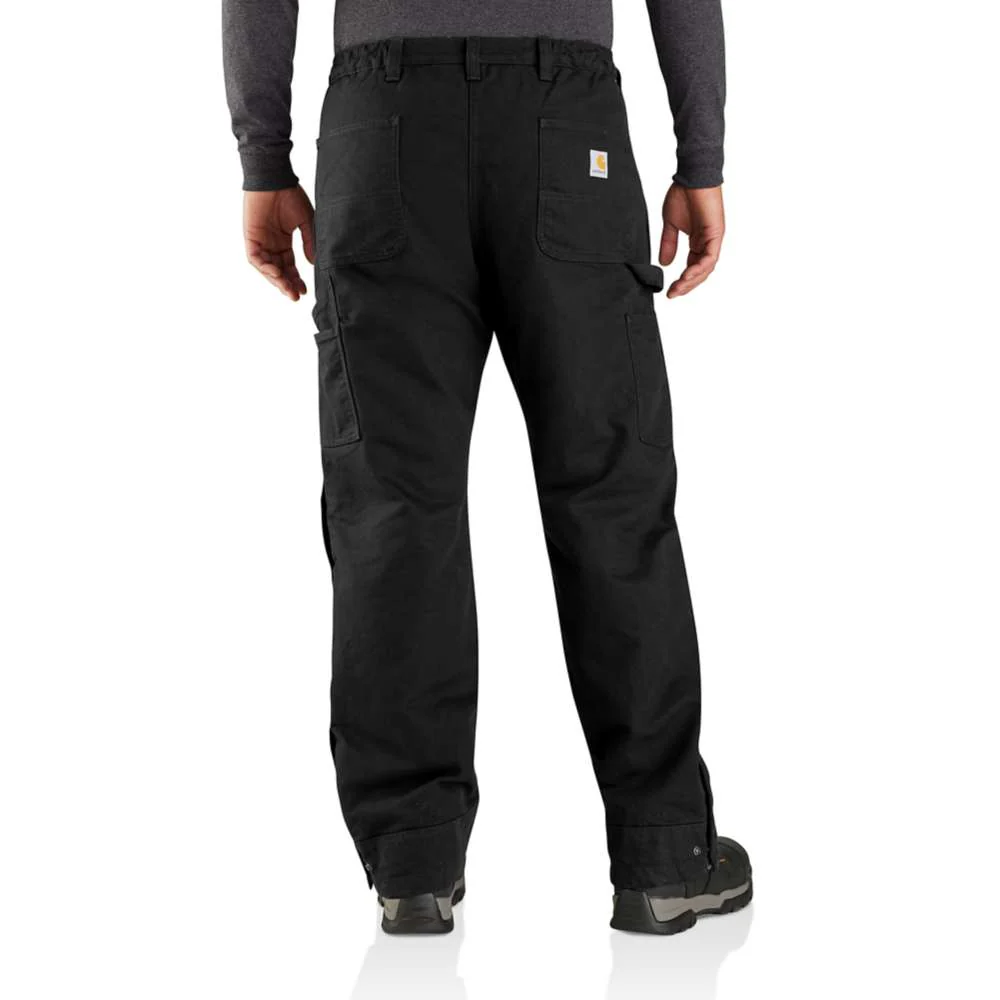 Men's Loose Fit Washed Duck Insulated Pant - 4 Extreme Warmth Rating | Black - Image 2