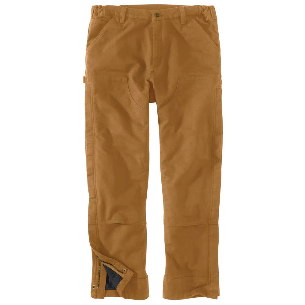 Men's Loose Fit Washed Duck Insulated Pant - 4 Extreme Warmth Rating | Carhartt Brown - Image 2
