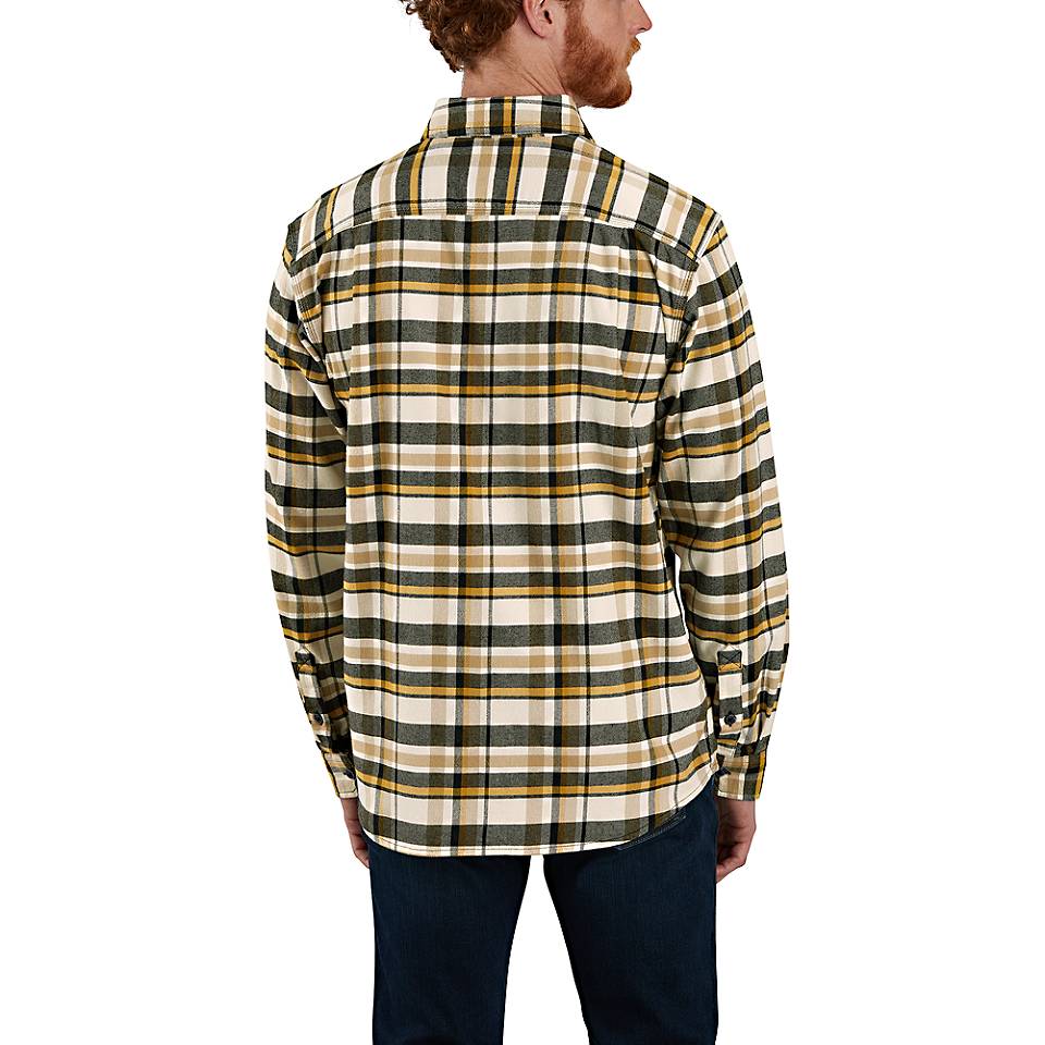 Men's Rugged Flex® Relaxed Fit Midweight Flannel Long-Sleeve Plaid Shirt - Image 8