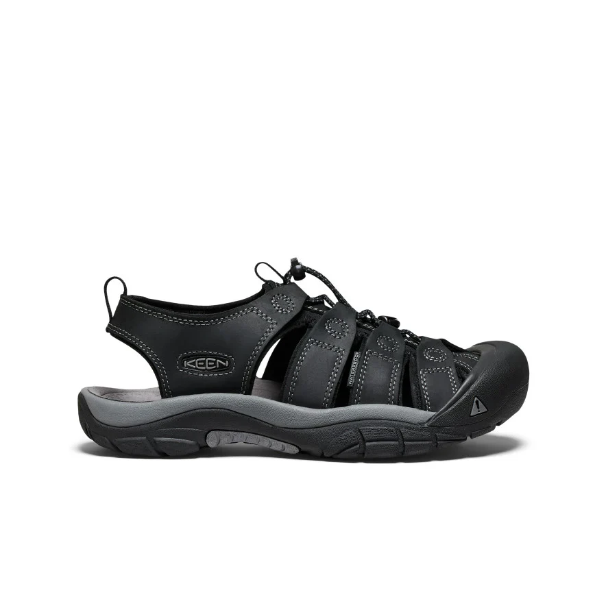 Men's Newport Leather Sandals | Black Steel Grey - Image 2