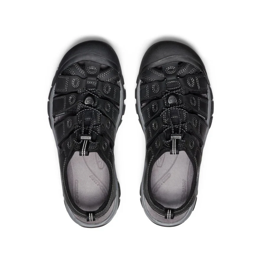 Men's Newport Leather Sandals | Black Steel Grey - Image 3