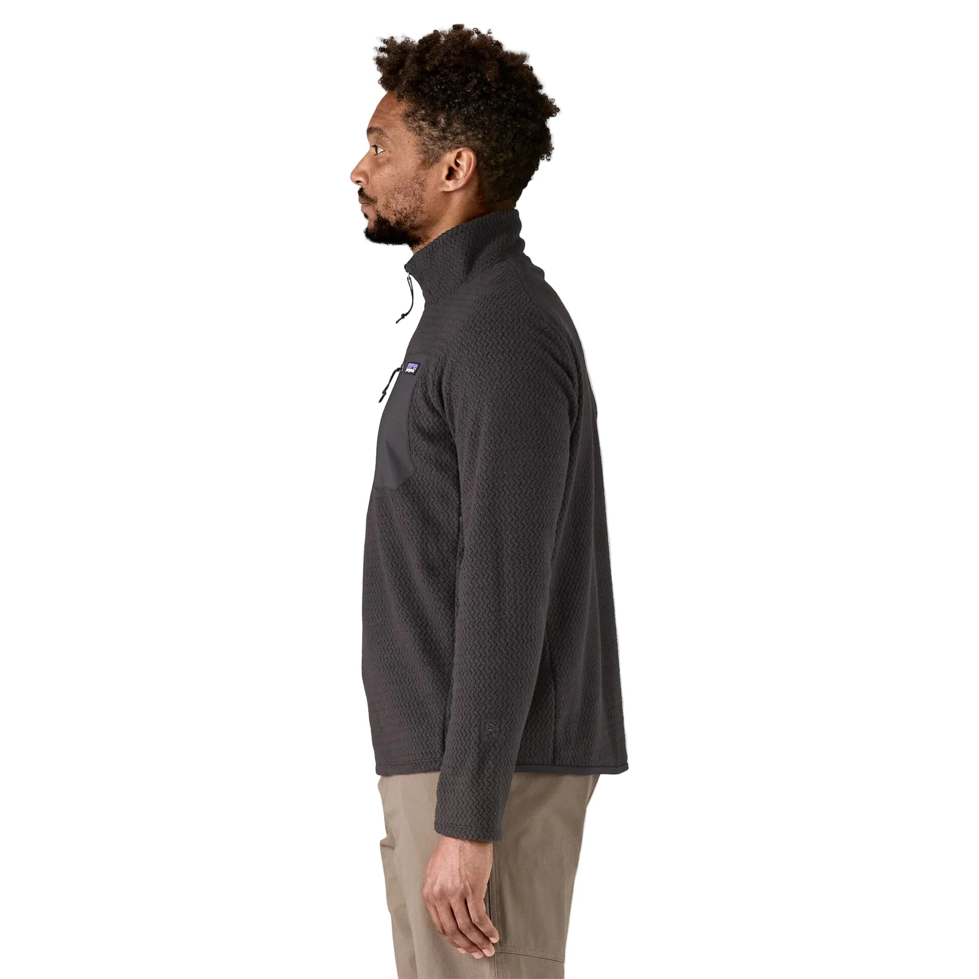Men's R1® Air Fleece Zip-Neck | Black - Image 4