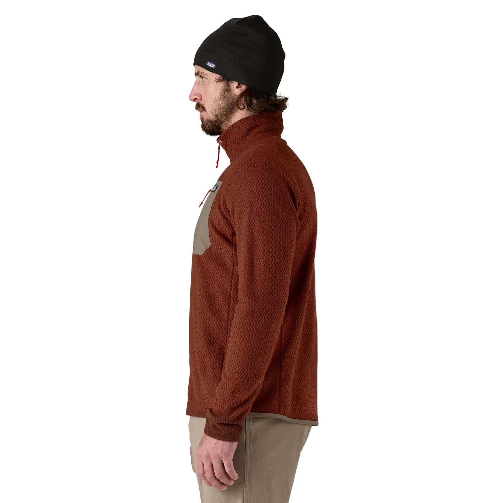 Men's R1® Air Fleece Zip-Neck | Dried Vanilla - Image 4