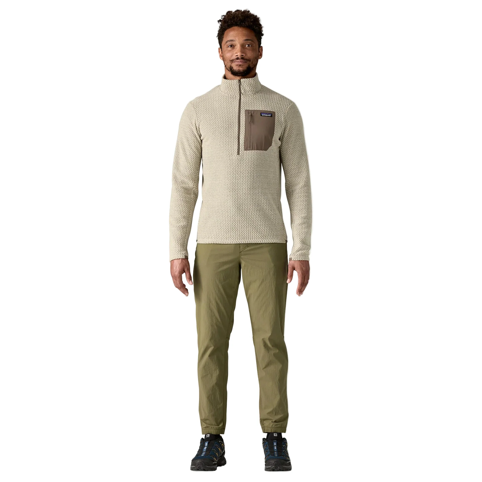 Men's R1® Air Fleece Zip-Neck | Pelican - Image 5
