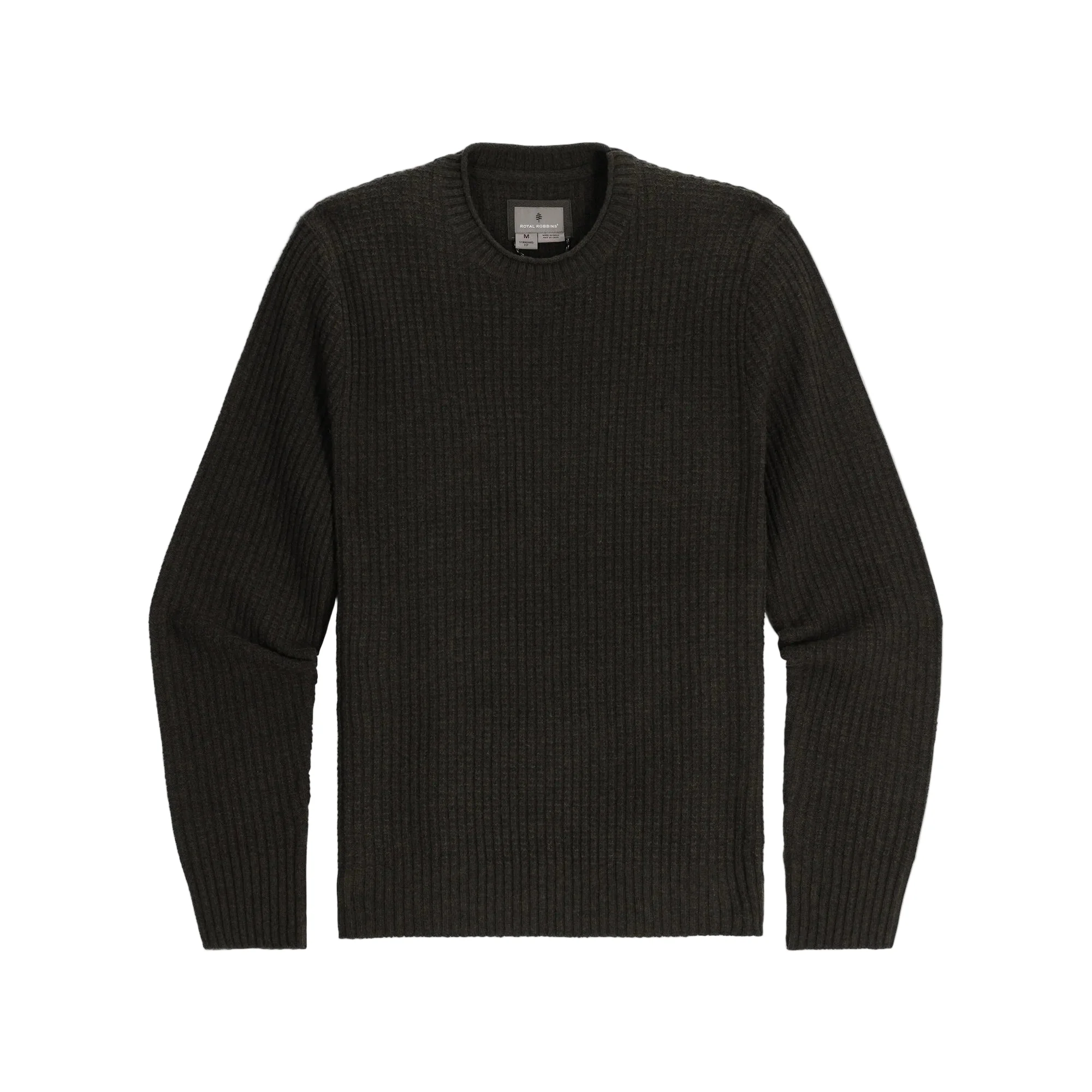 Men's Rockcraft Waffle Crew | Black Olive Heather