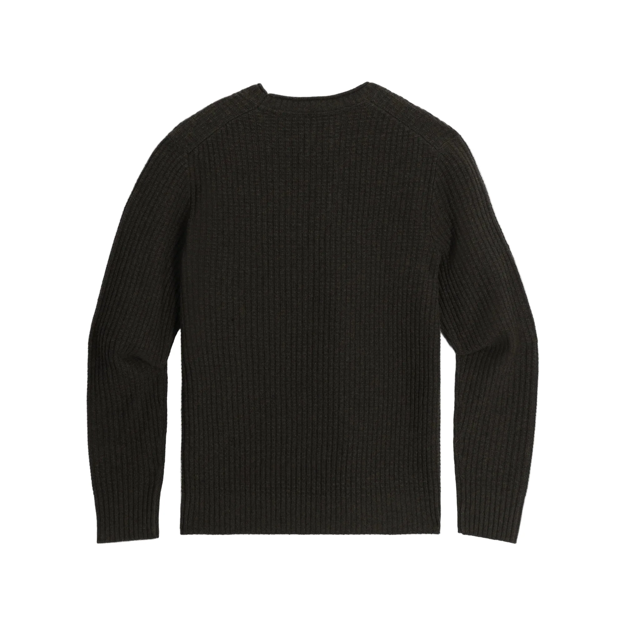 Men's Rockcraft Waffle Crew | Black Olive Heather - Image 2