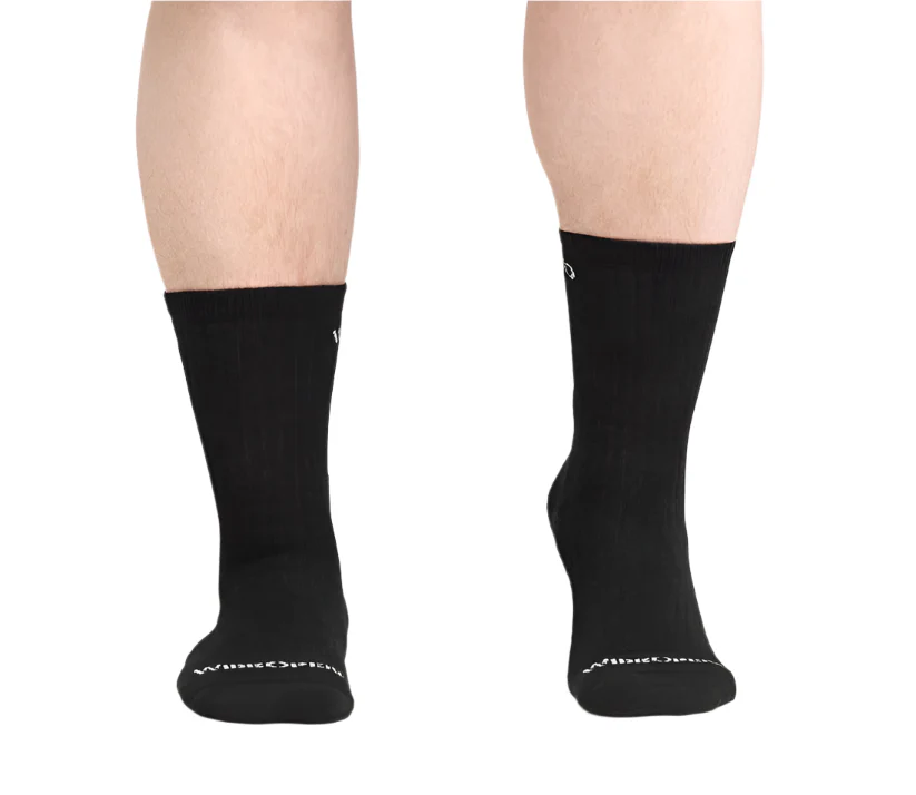 Men's Solid Cushioned Micro Crew Socks