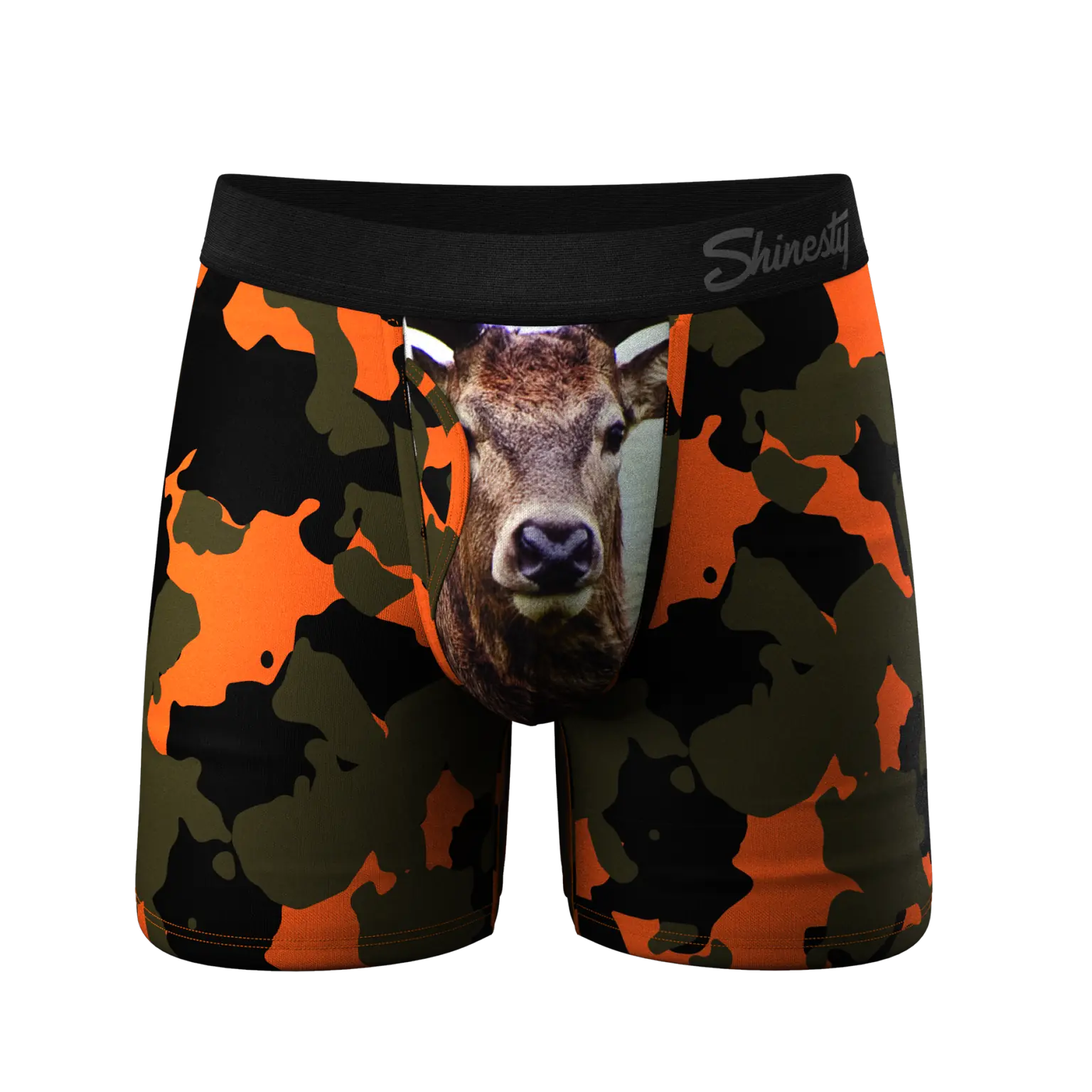 The Bambi Bunchers | Orange Camo Deer Ball Hammock® Pouch Underwear With Fly