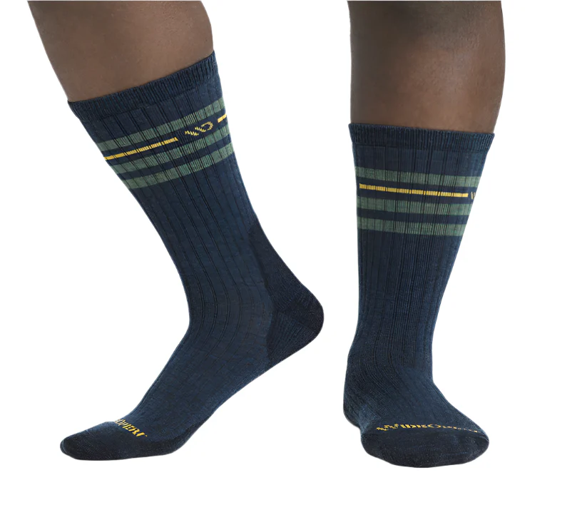 Men's Vintage Stripe Cushioned Crew Socks