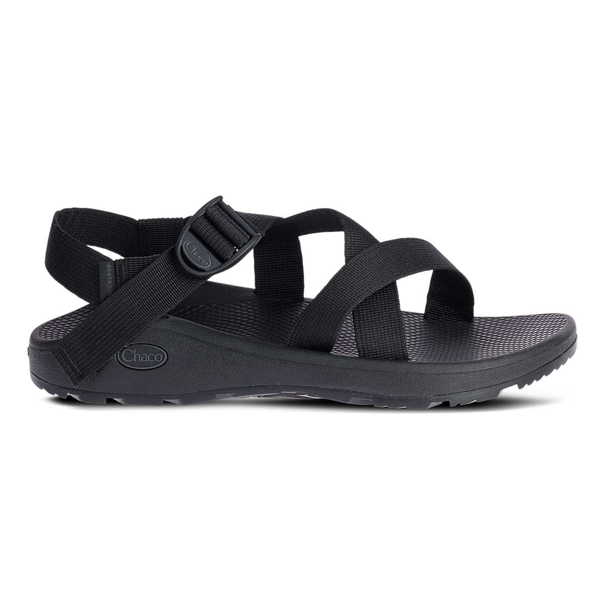 Men's Z/Cloud Adjustable Strap Cushioned Sandal | Solid Black - Image 2