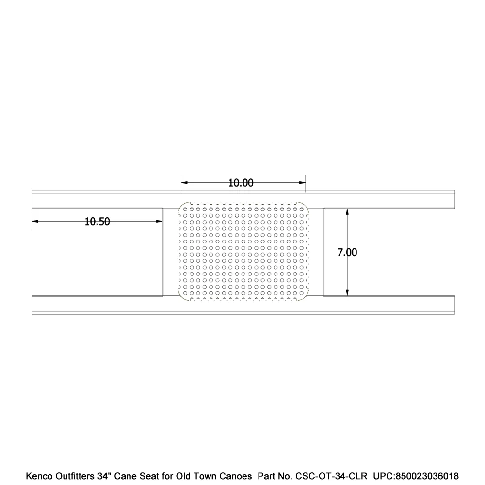 Old Town 34" Cane Canoe Seat - Image 3