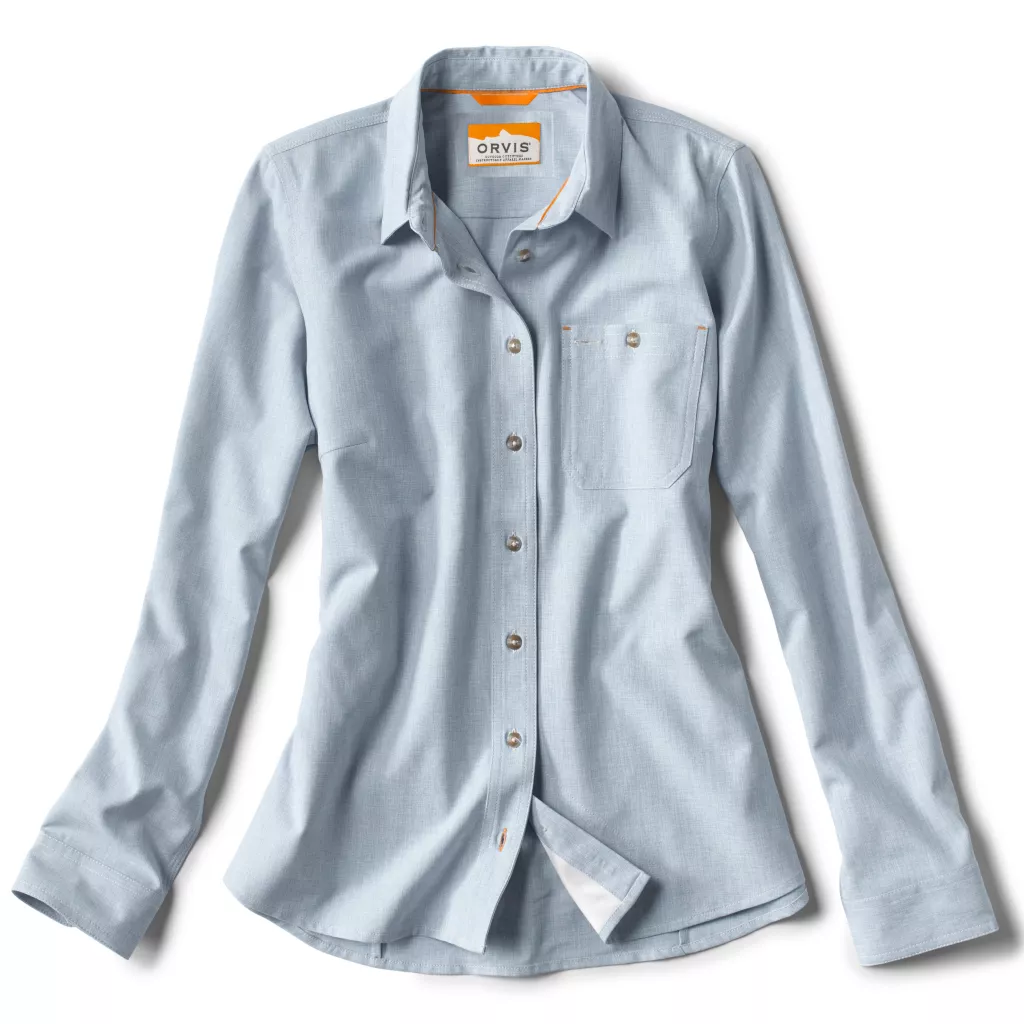 Women's Tech Chambray Long Sleeve Workshirt - Image 3