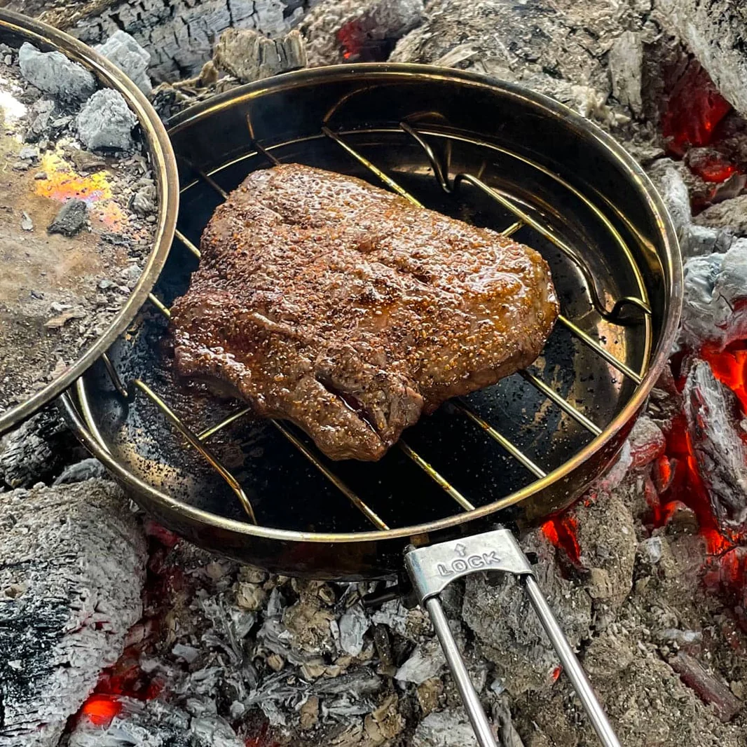 8" Stainless Steel Skillet and Lid | Stainless Steel - Image 5