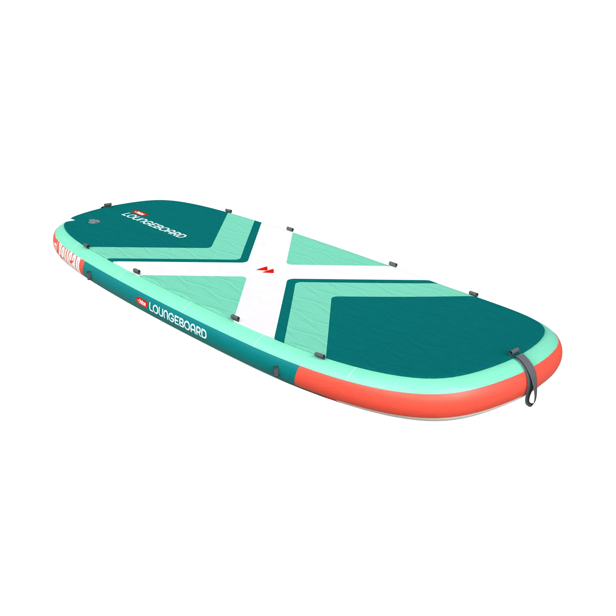 Pelican Inflatable SUP Loungeboard | Turquoise/Red - Image 2