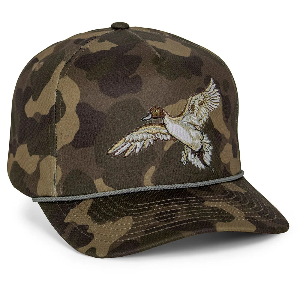 Pintail Trucker Hat Old School Dark Camo 5-Panel - Image 4