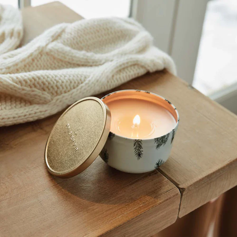 Frasier Fir Candle Tin with Gold Lid - Image 2
