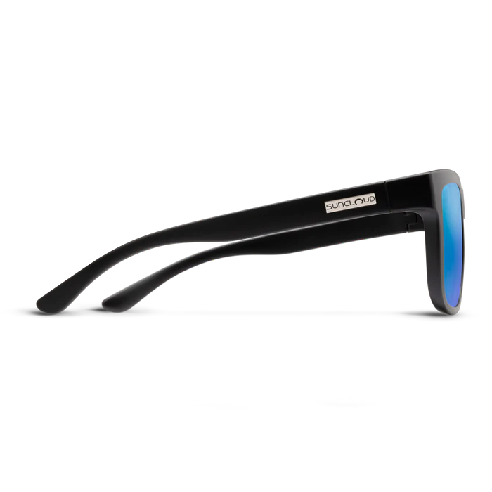 Quiver Sunglasses | Matte Black with Polarized Blue Mirror Lenses - Image 3