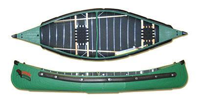 Radisson 14ft Pointed Canoe with Web Seats | Forest Green