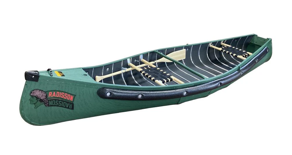 Radisson 14ft Square Stern Canoe with Web Seats | Forest Green