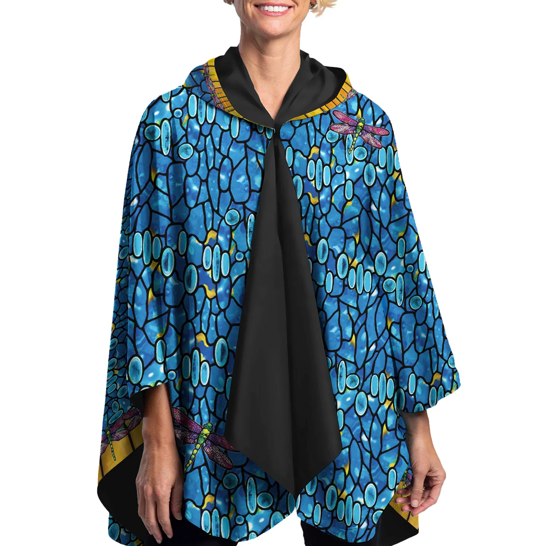 Reversible Rain Cape Poncho | Tiffany Dragonfly