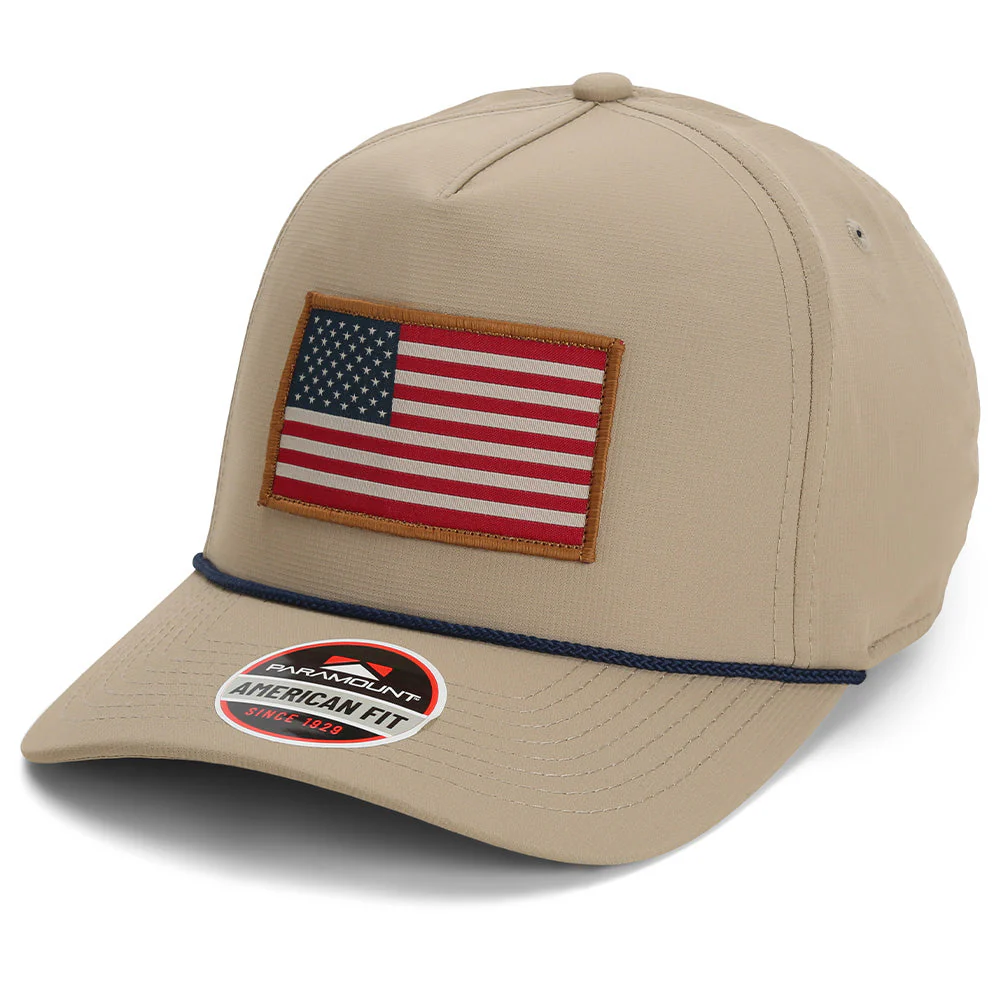 Ridgeline American Flag Trucker Hat Rope Cap - Image 2