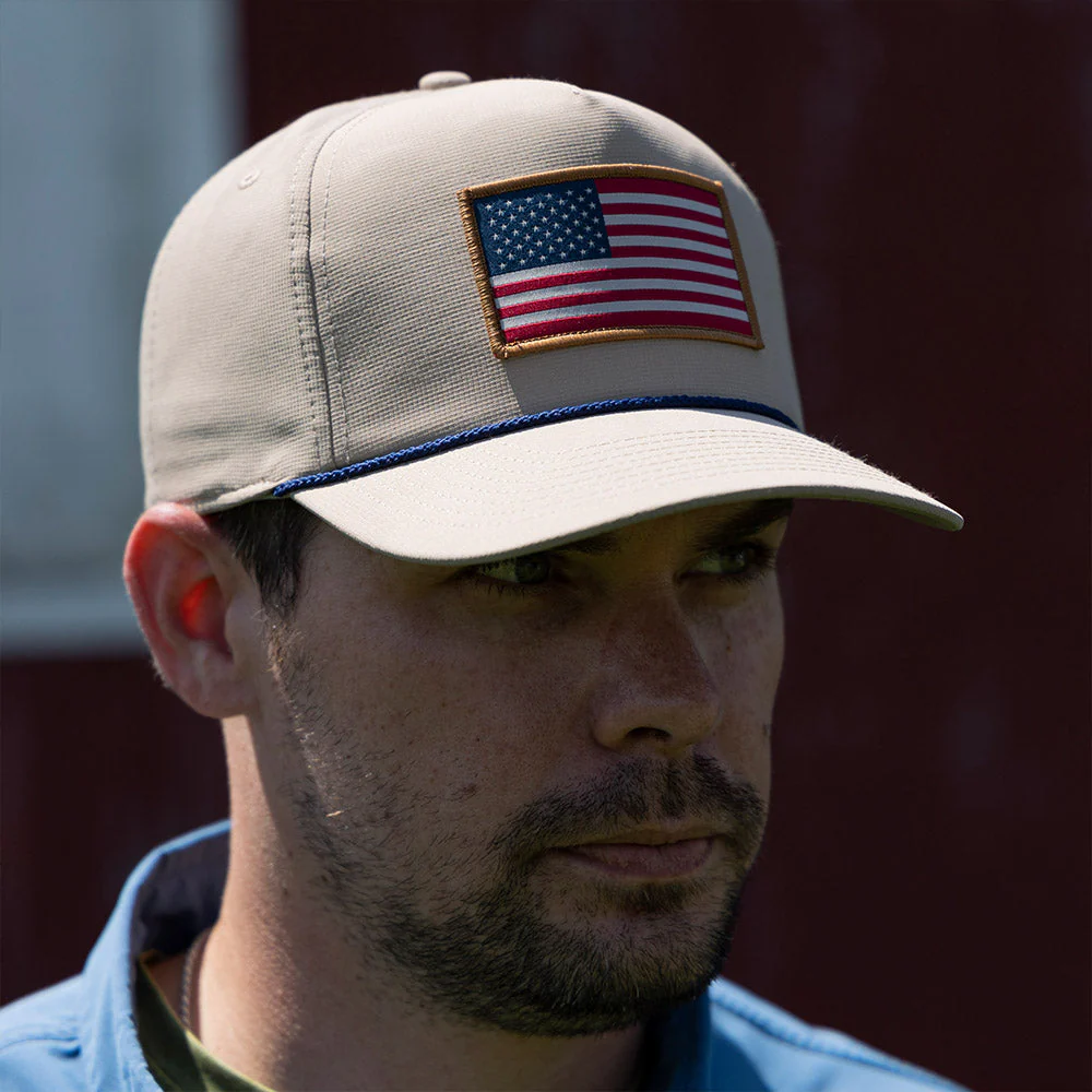 Ridgeline American Flag Trucker Hat Rope Cap - Image 6