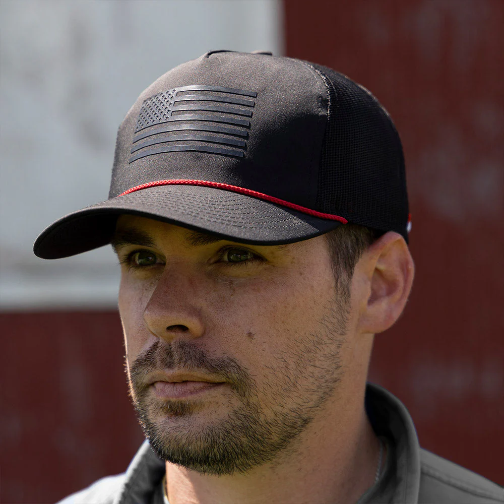 Ridgeline Thin Red Line-trucker Hat American Flag Rope Cap - Image 4