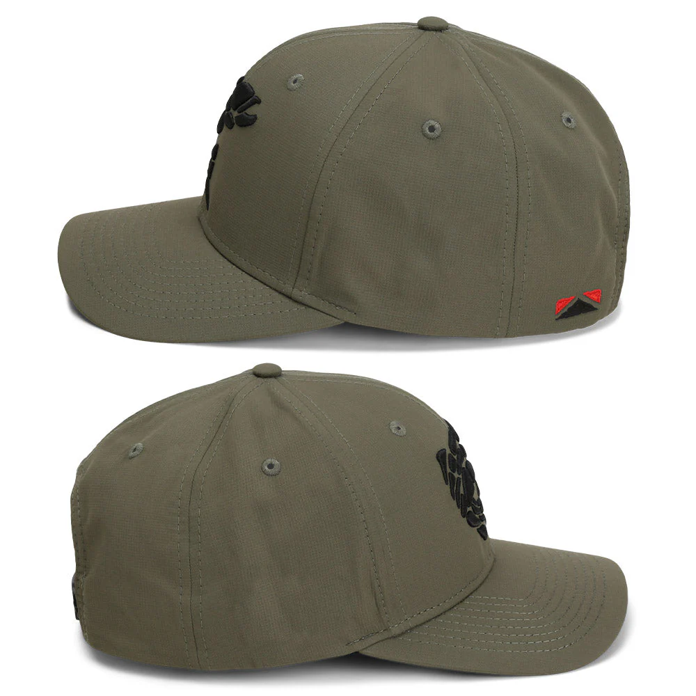 Rock Fish 3-D Puff Embroidery Performance RipStop Fishing Hat - Image 19