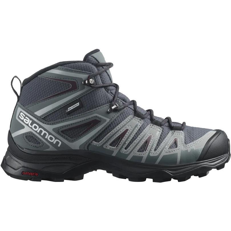 Salomon Womens X Ultra Pioneer Waterproof Mid Hiking Boots in Ebony - Image 2