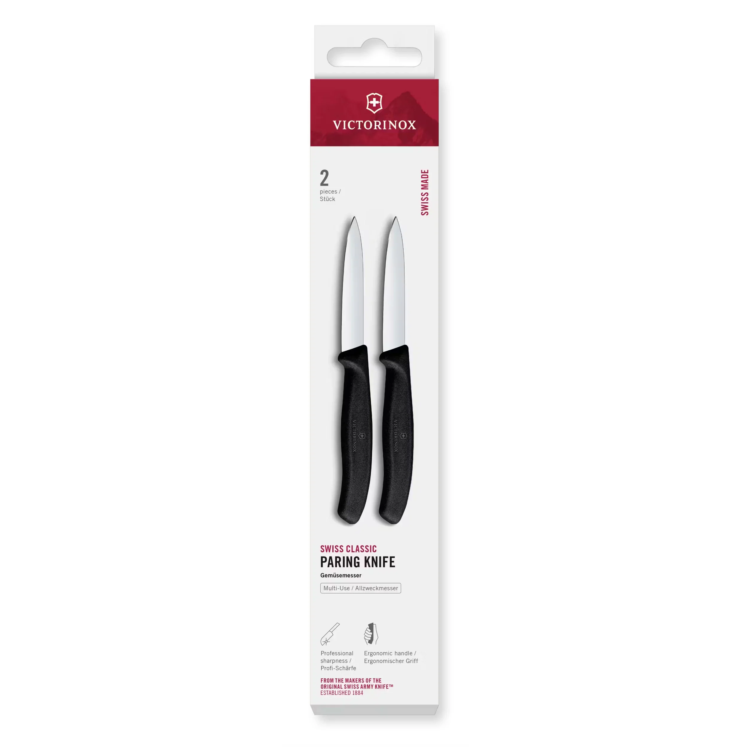 Swiss Classic Paring Knife Set, 2 Pieces | Black