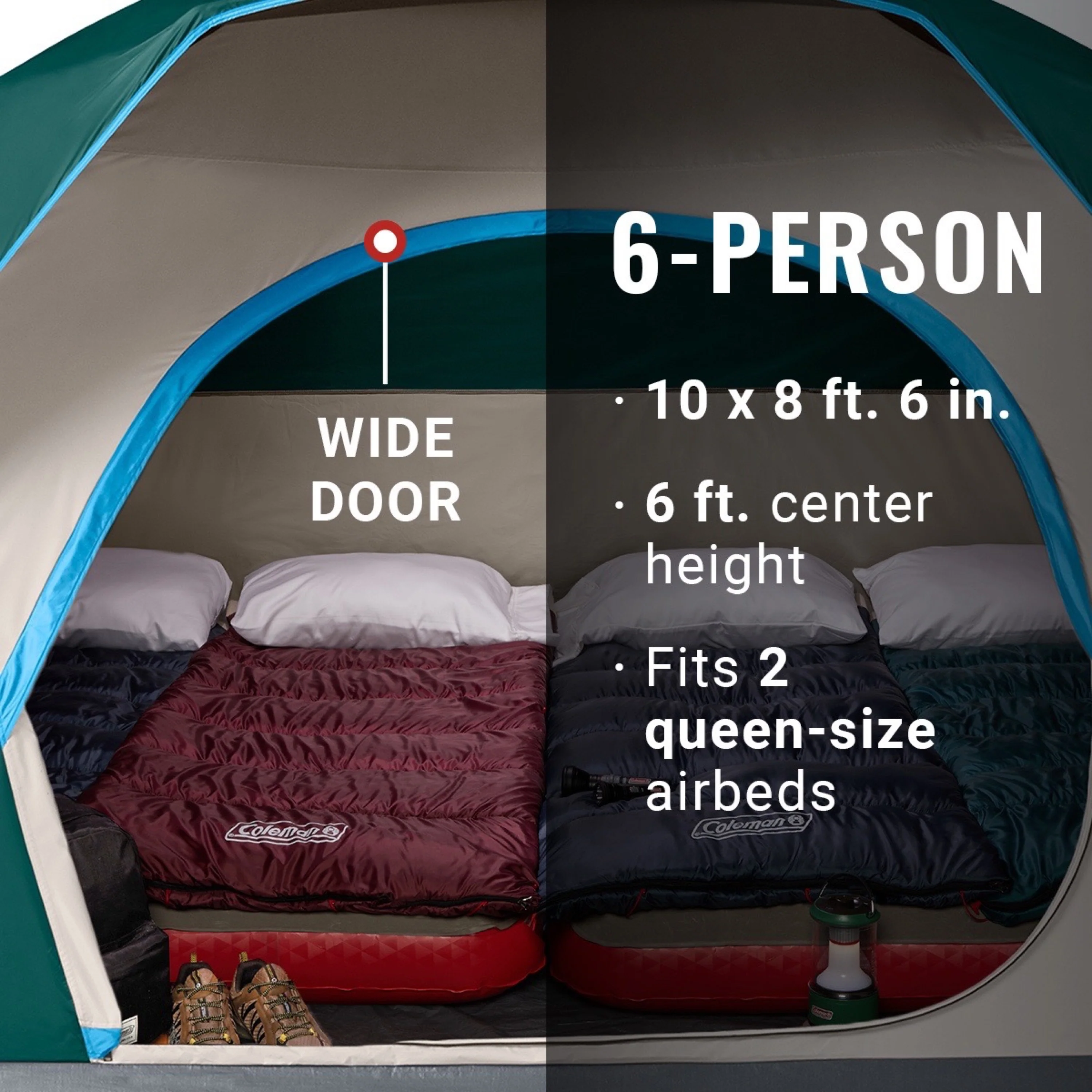 Skydome 6 Person Tent | Green - Image 4