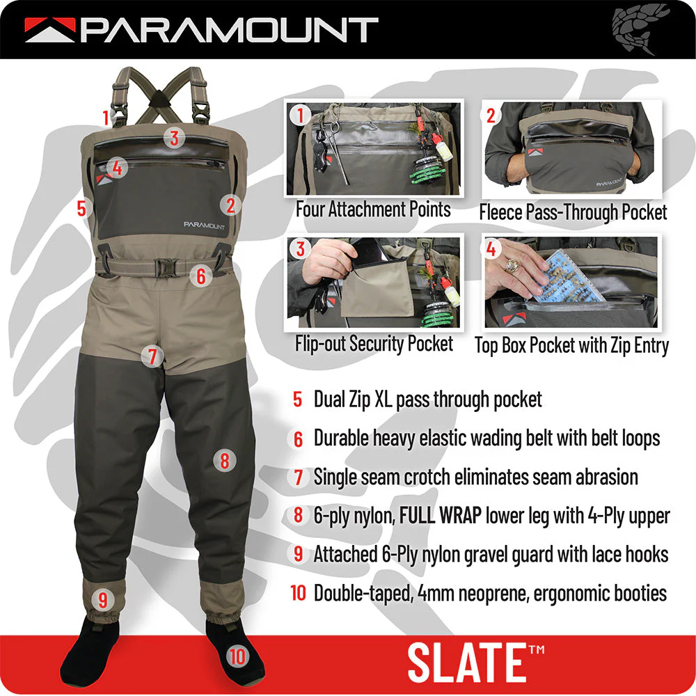 SLATE Breathable Stockingfoot Chest Wader - Image 7
