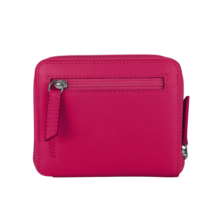 Small Zip Around Wallet | Indian Pink - Image 3