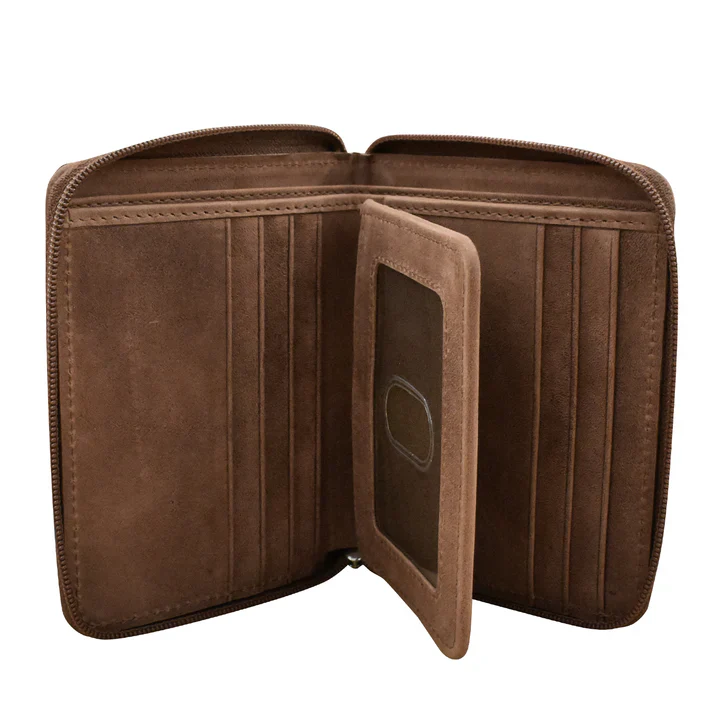 Small Zip Around Wallet | Rustic Brown - Image 2