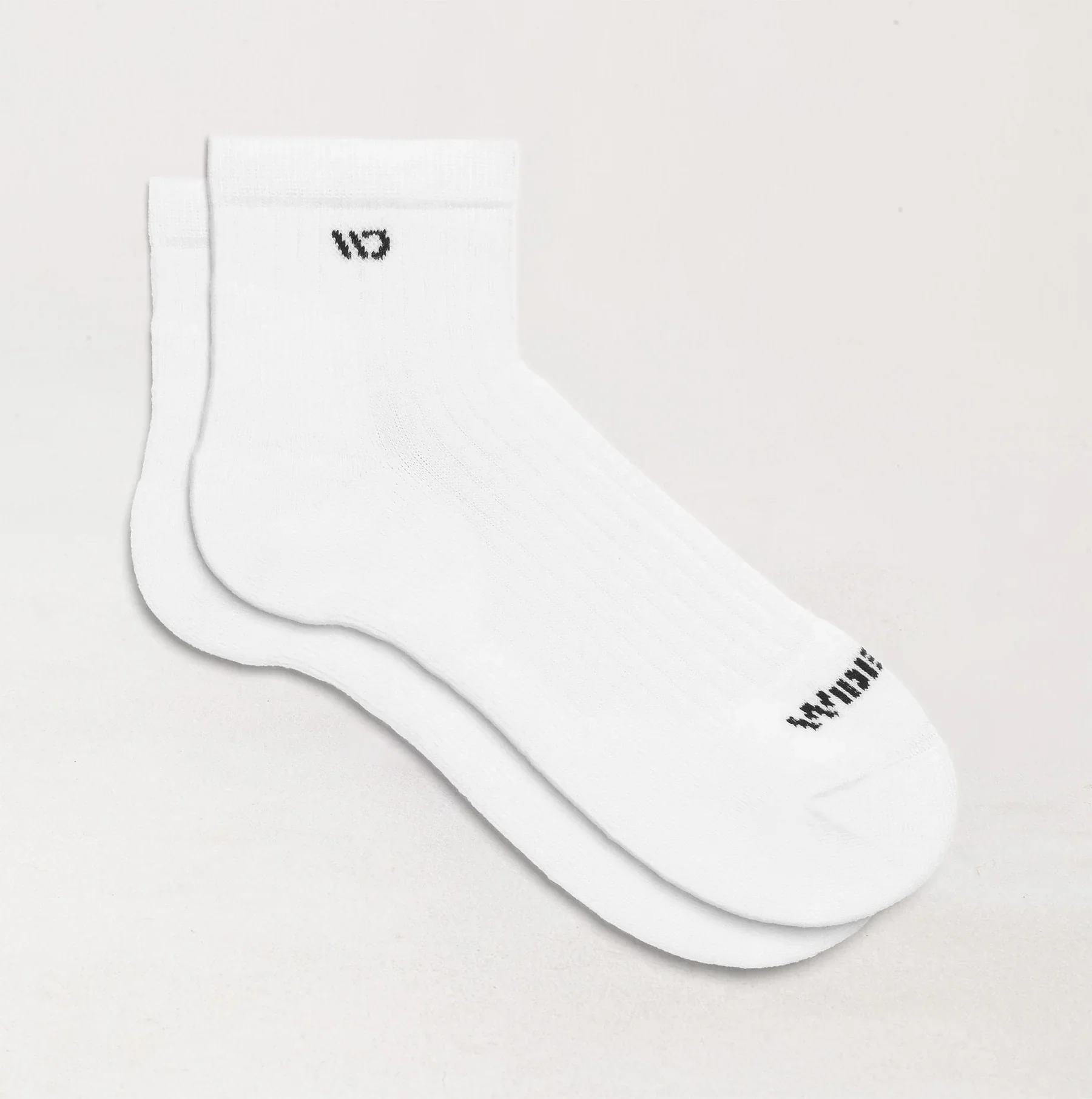 Men's Solid Cushioned Quarter Socks | White - Image 4