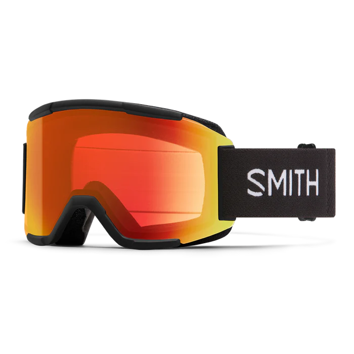 Squad Snow Goggles | Black + ChromaPop™ Everyday Red Mirror Lens