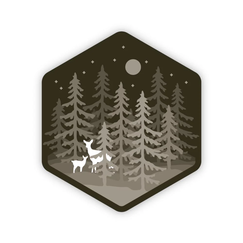 Stickers Northwest Deer in Forest Sticker - Image 2