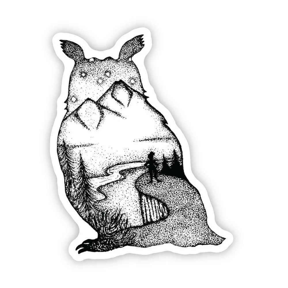 Stickers Northwest Owl Scene Sticker - Image 2