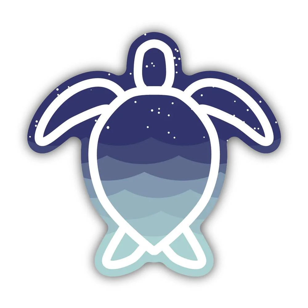 Stickers Northwest Sea Turtle Waves Sticker