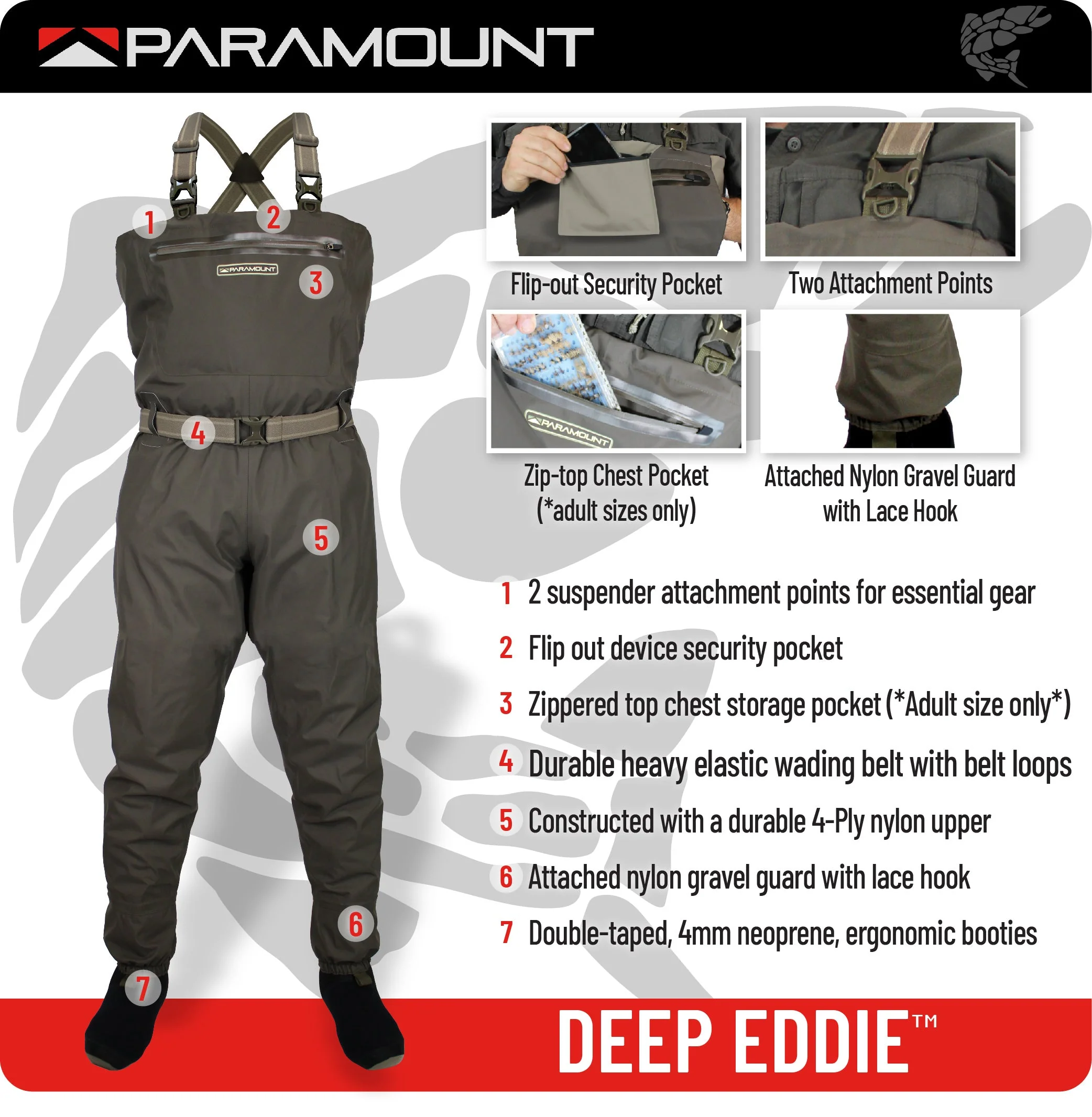 STONEFLY YOUTH Fishing Breathable Chest Waders for Kids - Image 5