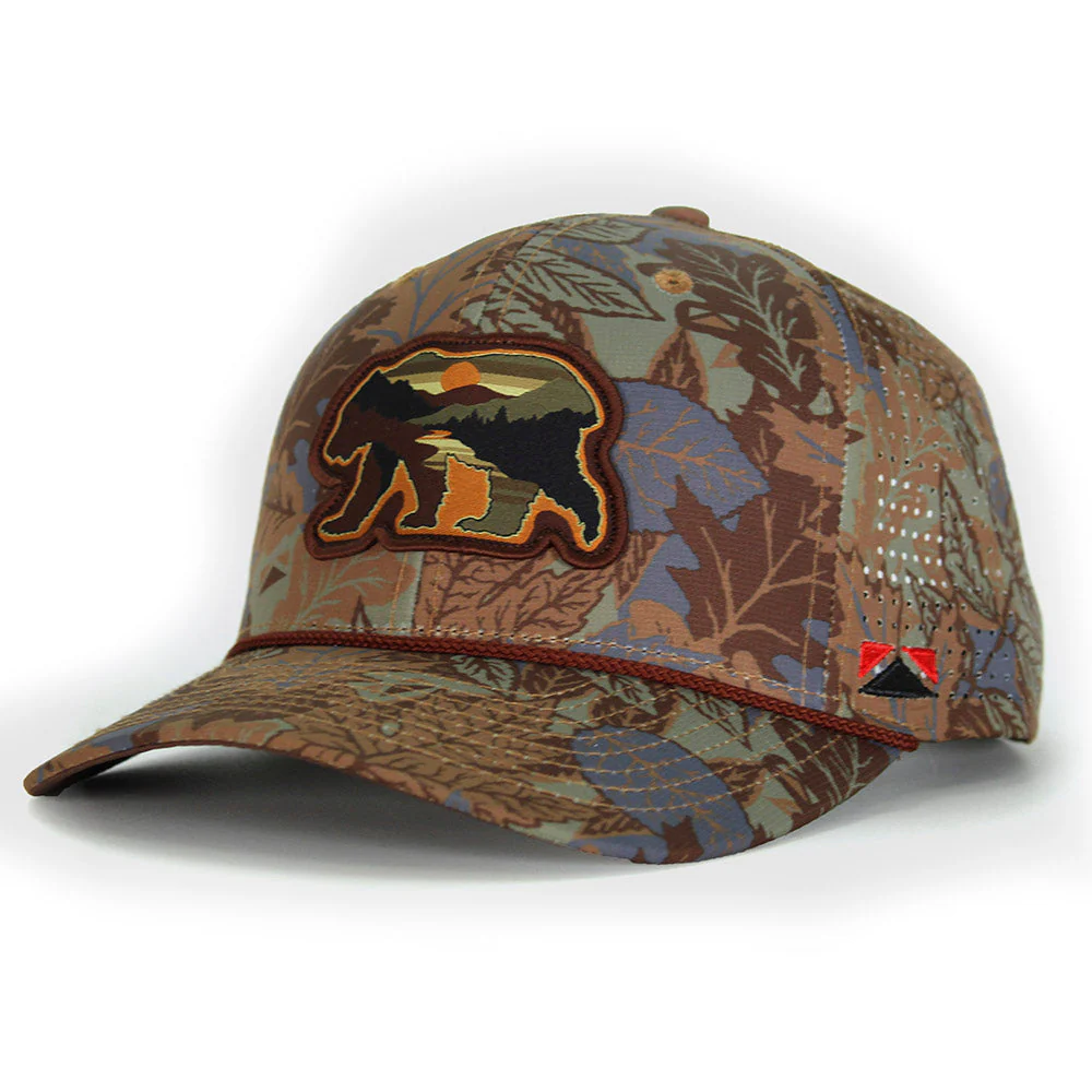 Sunset Bear Cloud Texture 5-Panel Rope Cap - Image 3