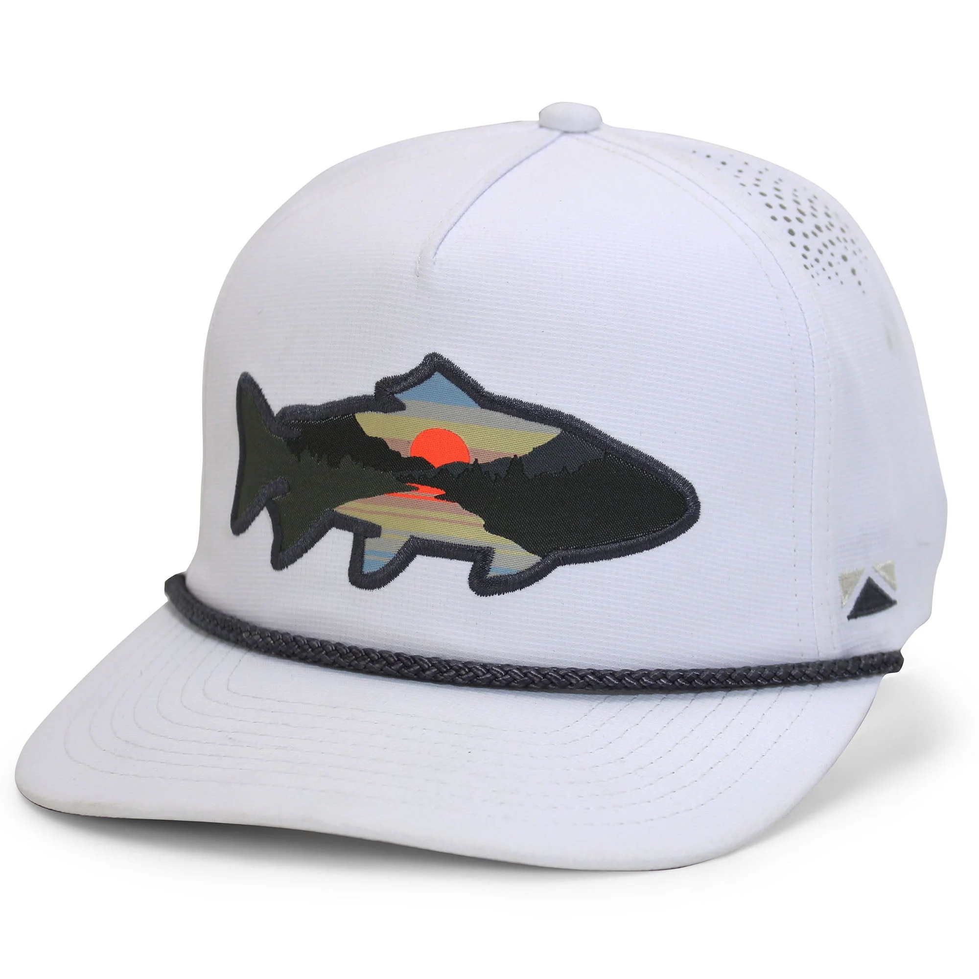 Sunset Fish Silhouette 5-Panel Performance Rope Cap - Image 4