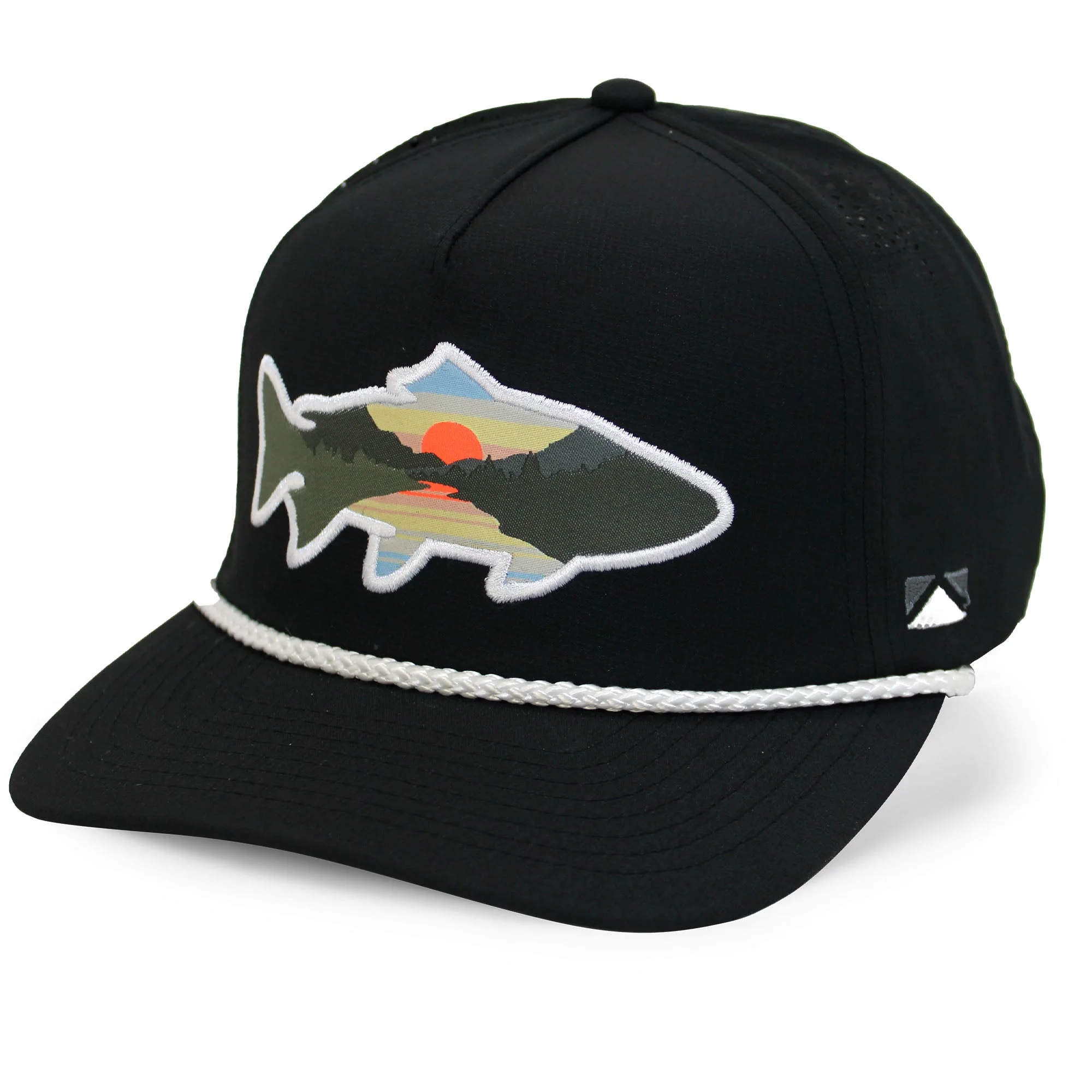 Sunset Fish Silhouette 5-Panel Performance Rope Cap - Image 9