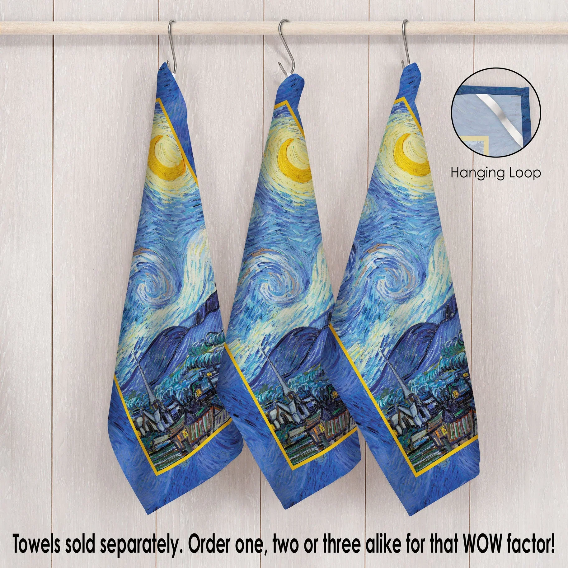 Tea Towel | van Gogh Starry Night - Image 4