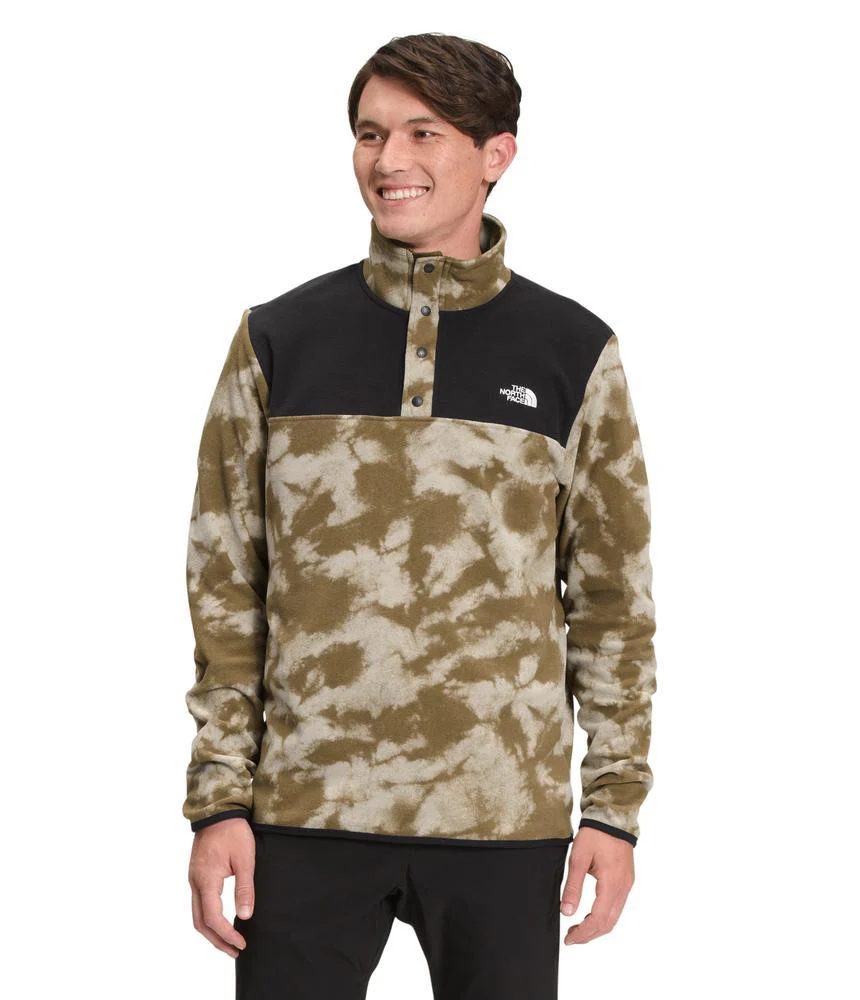 The North Face Mens Printed TKA Glacier Snap Neck Pullover - Image 2